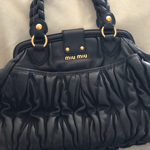 SOLD - Authentic Miu Miu Lambskin Matelasse Bag - Picture 5 of 8